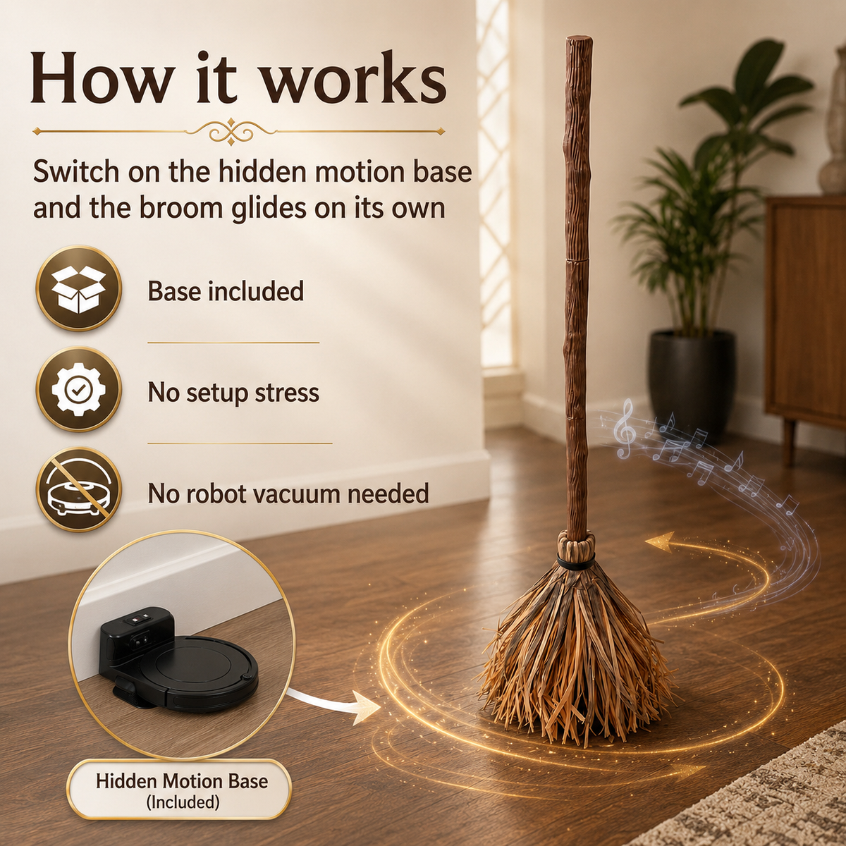Self-Moving Enchanted Broom